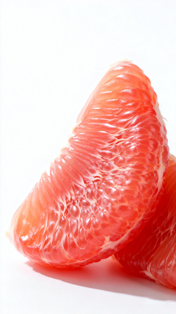 鲜艳红柚果肉特写摄影图片
