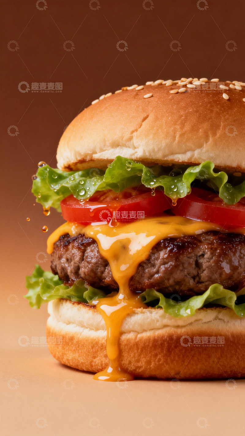 高清大图下载【趣麦麦图】美食摄影汉堡特写