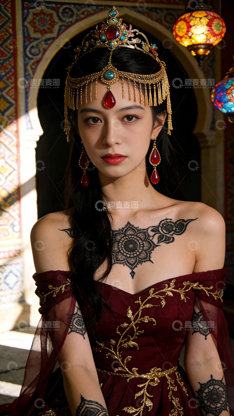 高清大图下载【趣麦麦图】异域风情美女古装写真