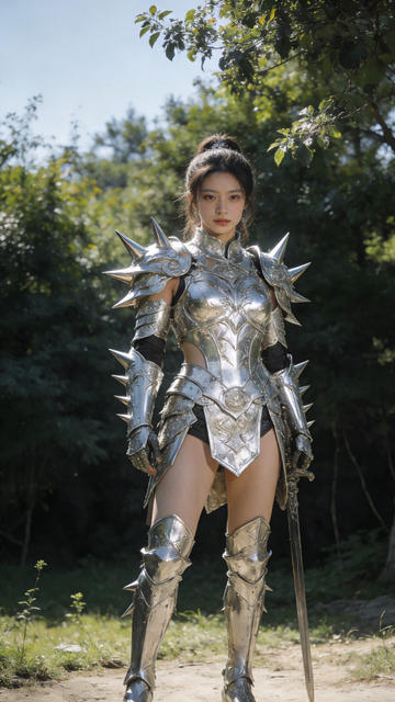 森林战士女侠盔甲写真