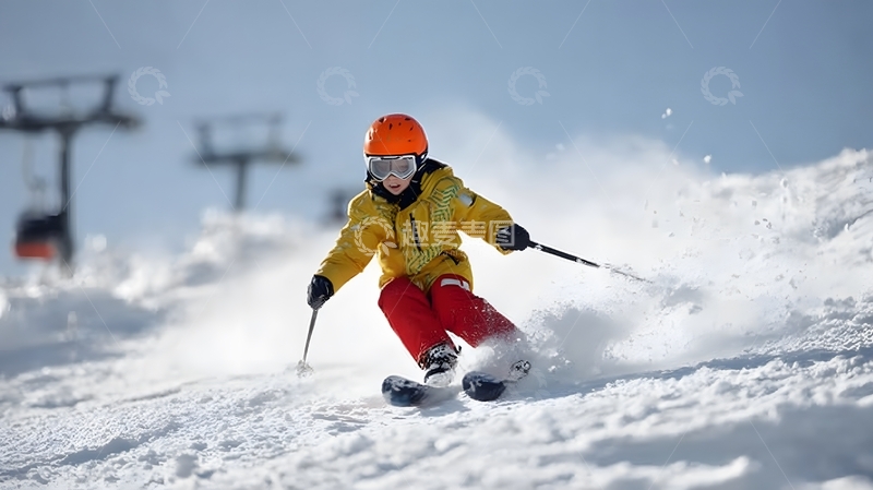 高清大图下载【趣麦麦图】滑雪运动冬季户外风光摄影图