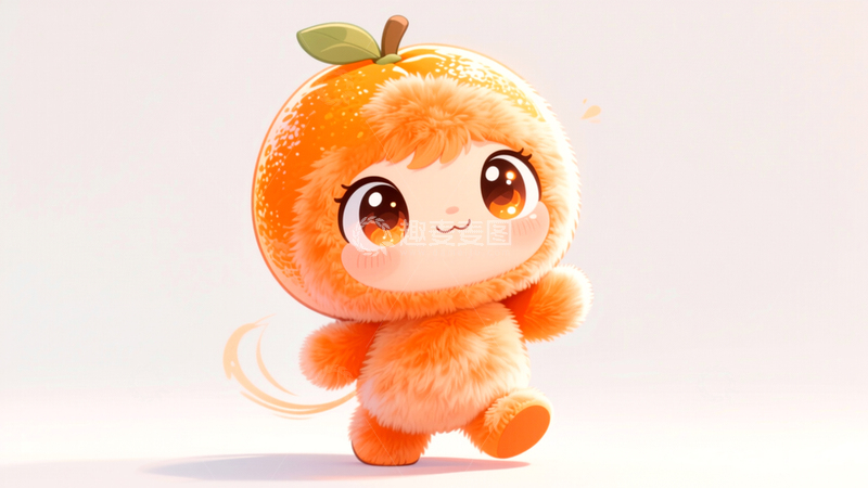 高清大图下载【趣麦麦图】-可爱的毛绒橘子