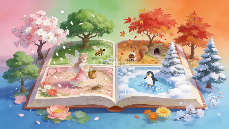 高清大图下载【趣麦麦图】绘本里的四季流转小美好