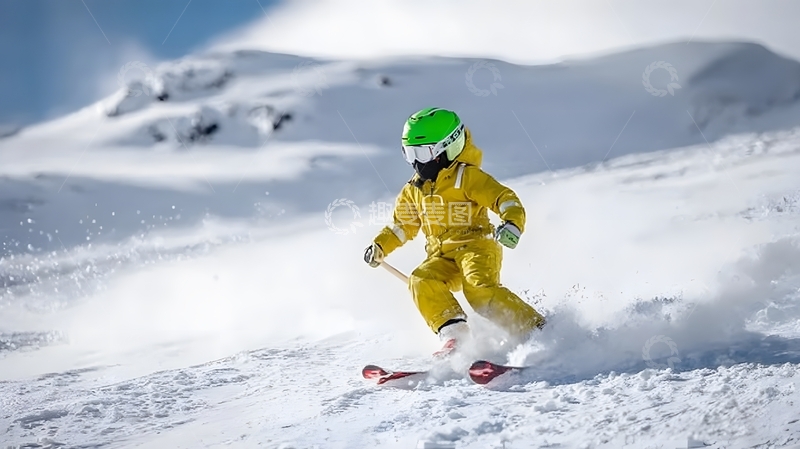 高清大图下载【趣麦麦图】雪山滑雪运动摄影