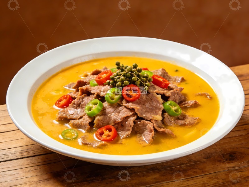 高清大图下载【趣麦麦图】一盘酸汤肥牛 