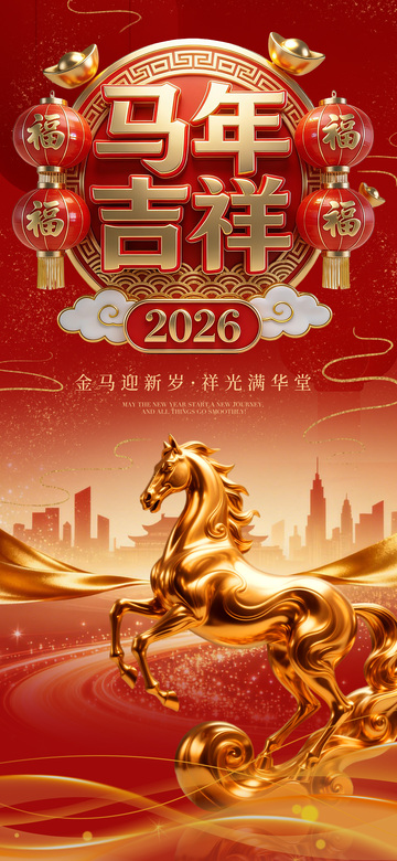 马年吉祥2026海报设计