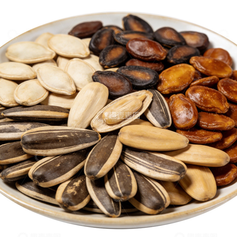 高清大图下载【趣麦麦图】一盘各种瓜子