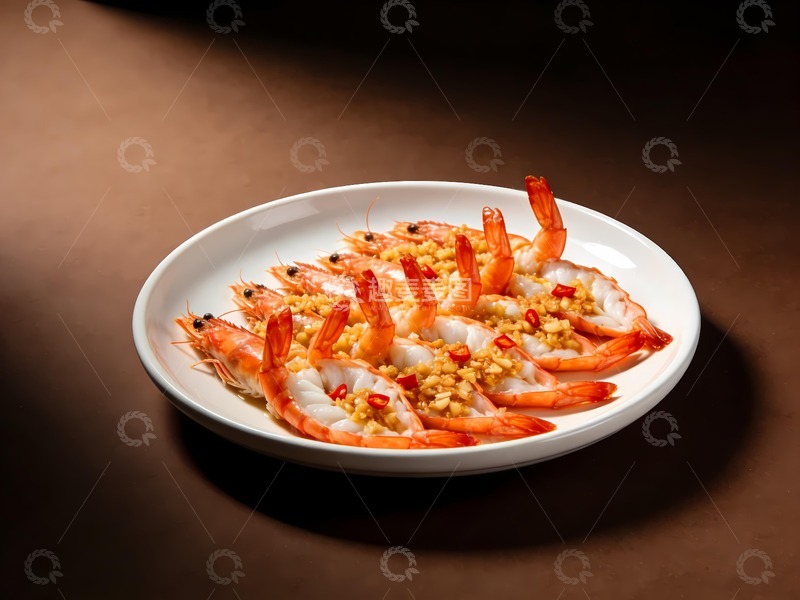 高清大图下载【趣麦麦图】蒜蓉开背虾蒜蓉开边虾