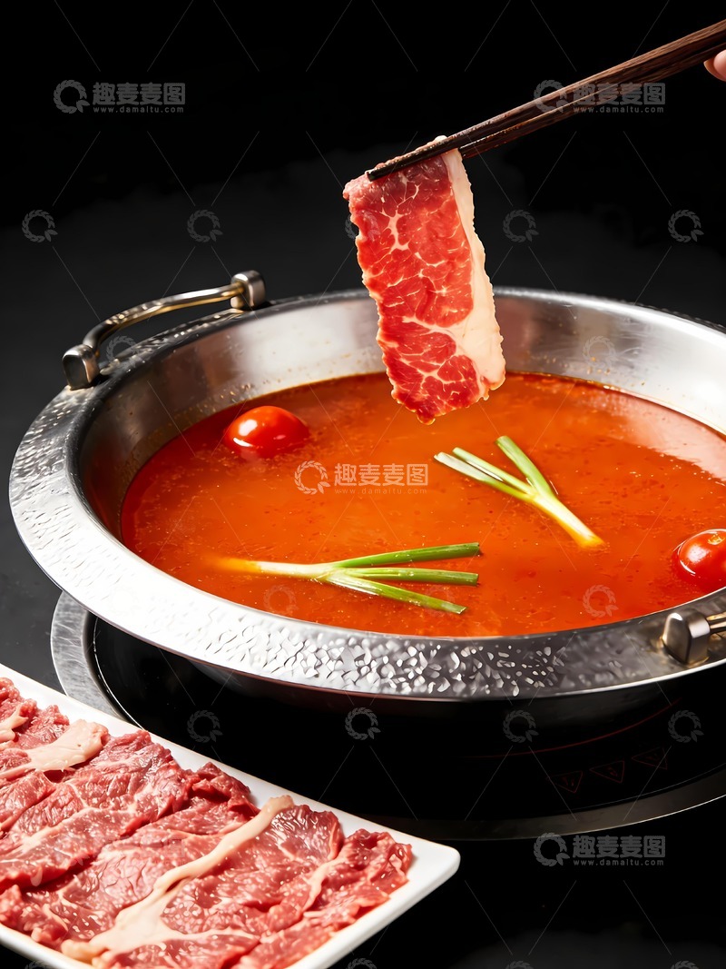 高清大图下载【趣麦麦图】牛肉火锅酸汤鱼火锅