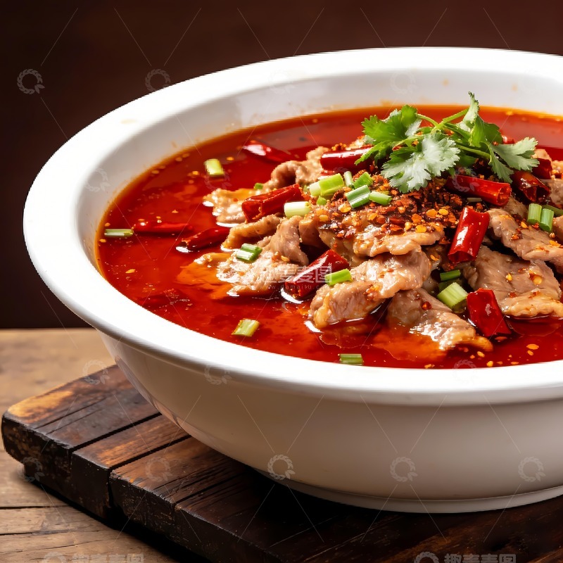 高清大图下载【趣麦麦图】水煮肉片鲜椒牛肉