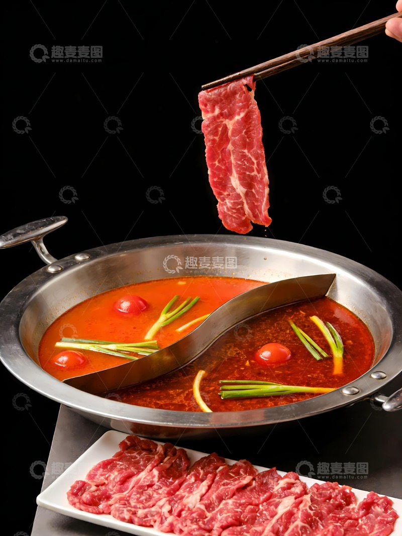 高清大图下载【趣麦麦图】酸汤牛肉火锅牛肉火锅