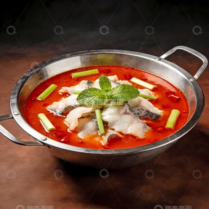 高清大图下载【趣麦麦图】美味酸汤鱼火锅图片