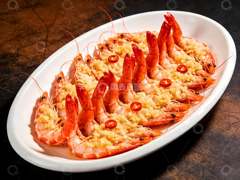 高清大图下载【趣麦麦图】开背虾开边虾