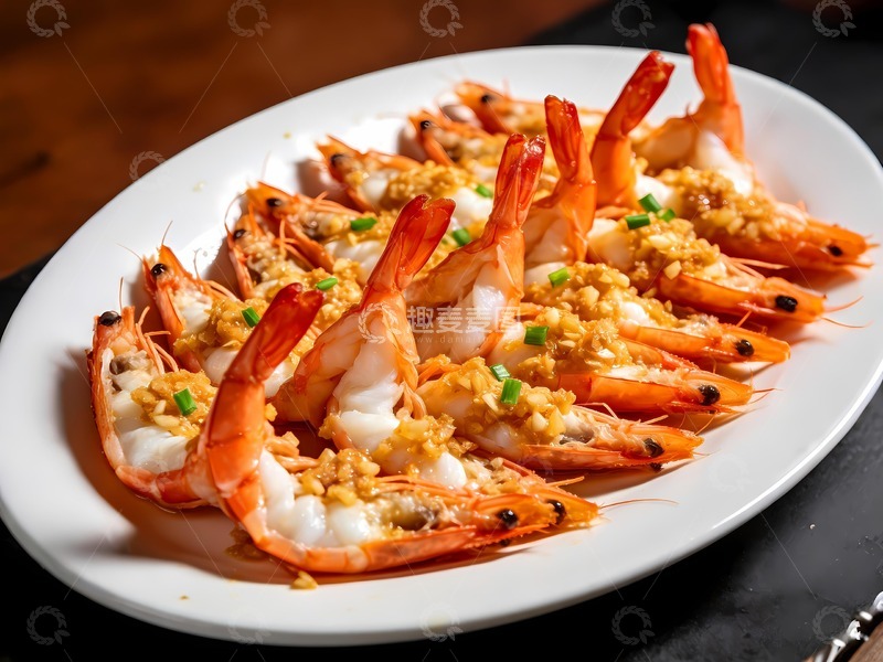 高清大图下载【趣麦麦图】开边虾开背虾