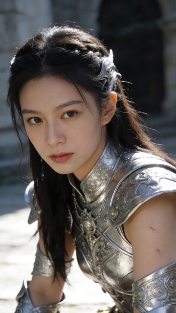 古代战士女侠造型摄影