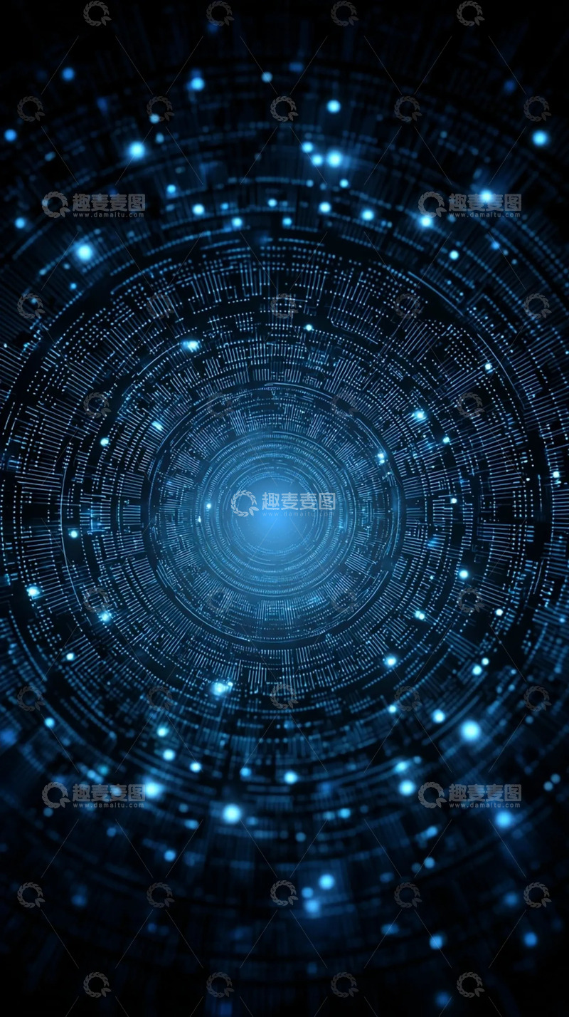 高清大图下载【趣麦麦图】星点穹顶下的蓝环流光脉络