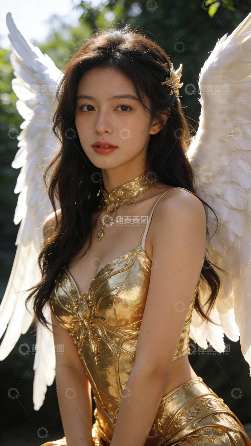 高清大图下载【趣麦麦图】金色天使女神写真摄影