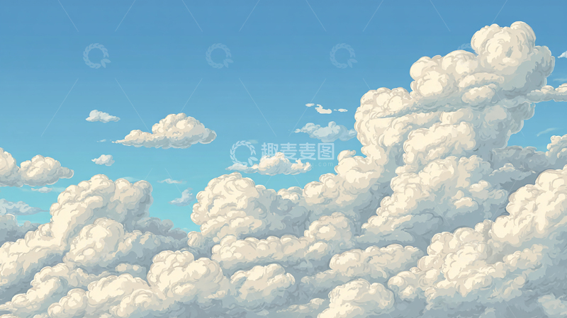高清大图下载【趣麦麦图】蓝天白云的梦幻画面