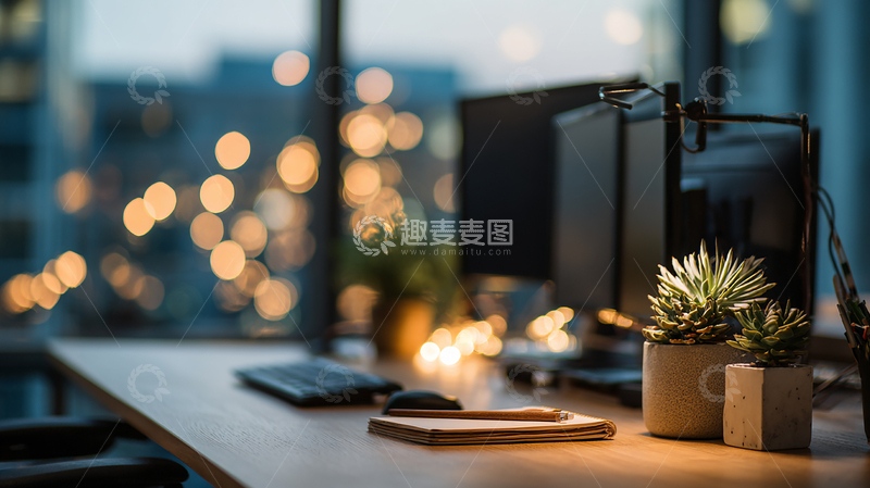 高清大图下载【趣麦麦图】温馨办公桌景观