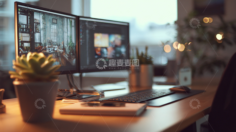 高清大图下载【趣麦麦图】高效办公桌面环境