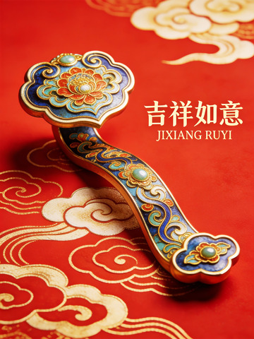 传统风格如意装饰摆件