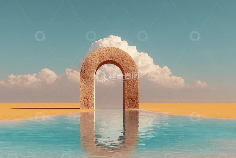 高清大图下载【趣麦麦图】云涡拥拱的镜海轻岚