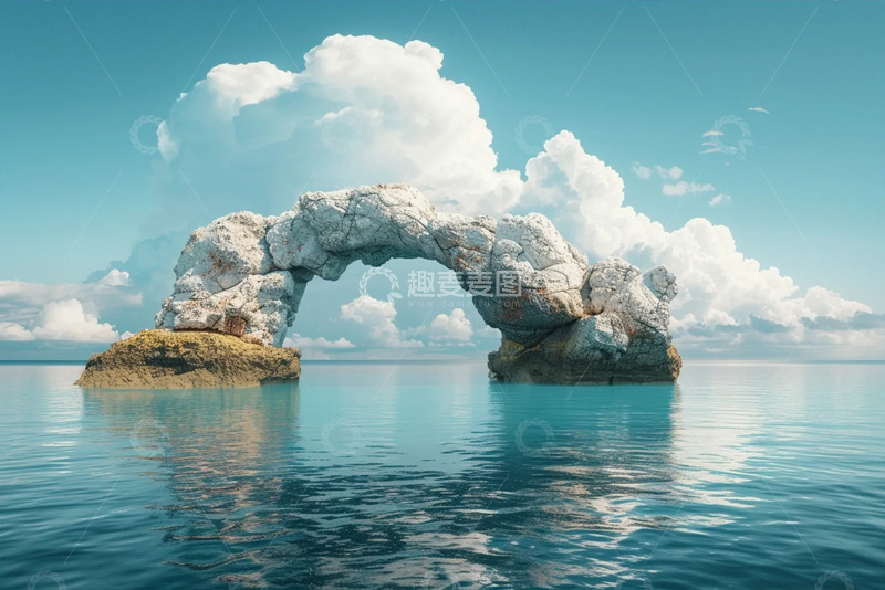 高清大图下载【趣麦麦图】穹云环拱的幻穹海境