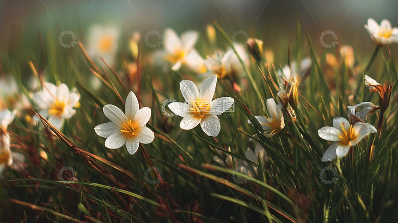高清大图下载【趣麦麦图】清簇疏花间的粉白浅香