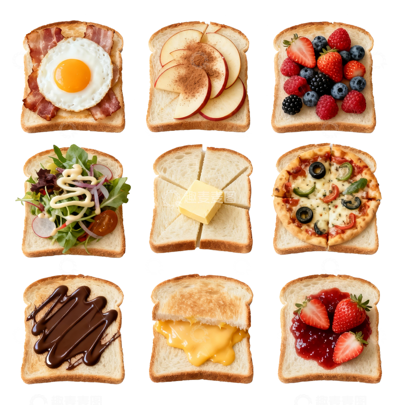 源文件下载【趣麦麦图】各类吐司素材5