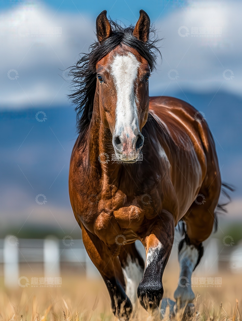 高清大图下载【趣麦麦图】冷血马  骝色  雄浑  