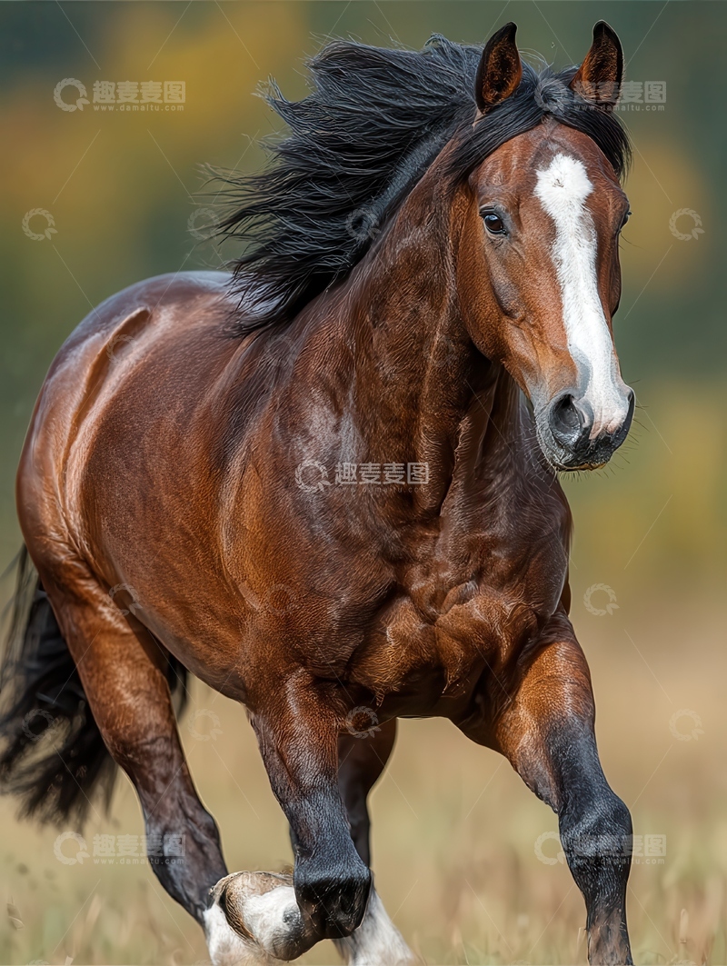 高清大图下载【趣麦麦图】冷血马  骝色  浑厚 