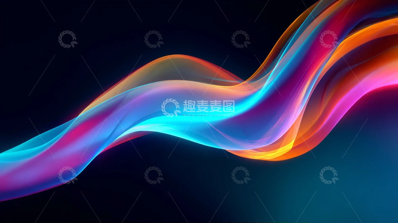 高清大图下载【趣麦麦图】彩缕光浪中的幻彩柔浪