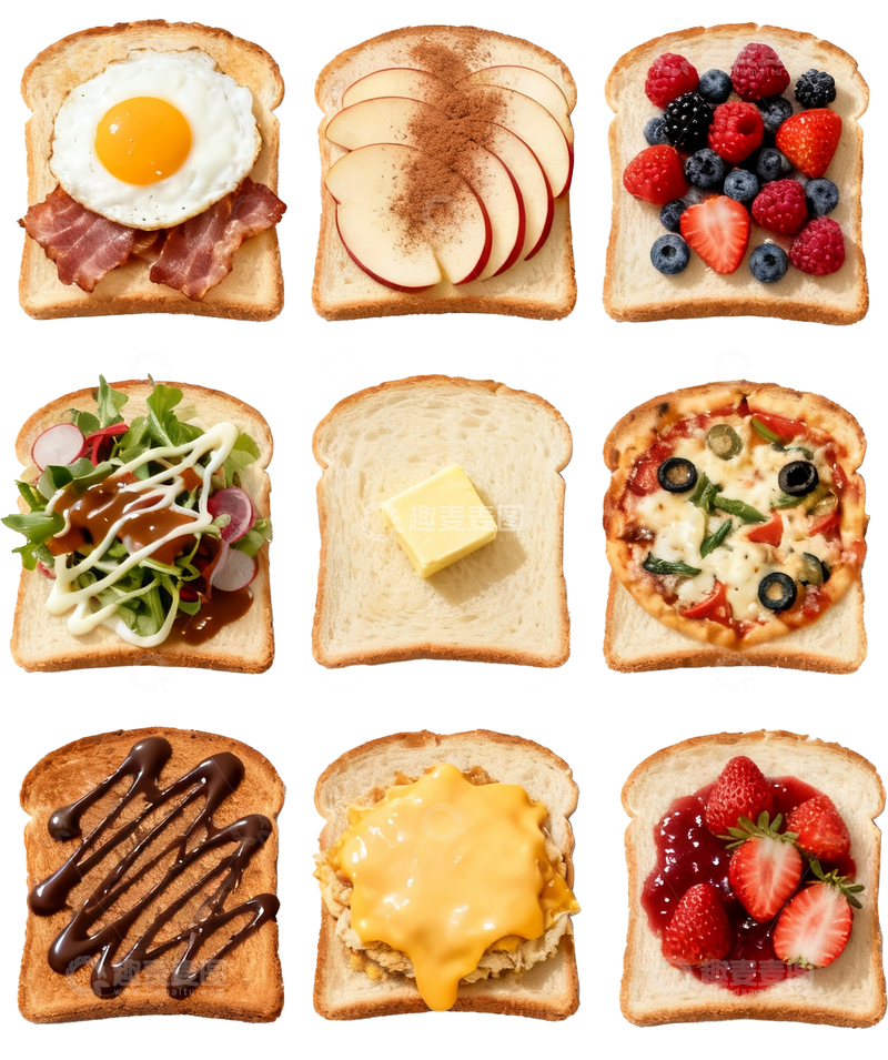 源文件下载【趣麦麦图】各种吐司素材9