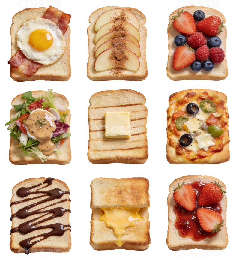 源文件下载【趣麦麦图】各种吐司素材10