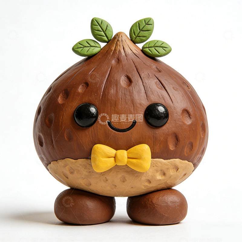 高清大图下载【趣麦麦图】可爱卡通坚果形象手工艺品