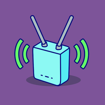 卡通Wi-Fi路由器信号图