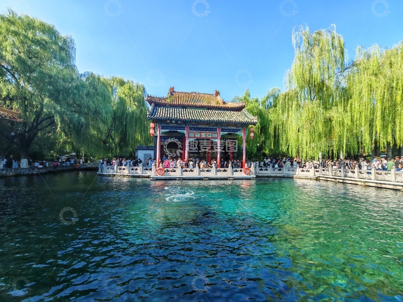 高清大图下载【趣麦麦图】古典亭台湖泊风光