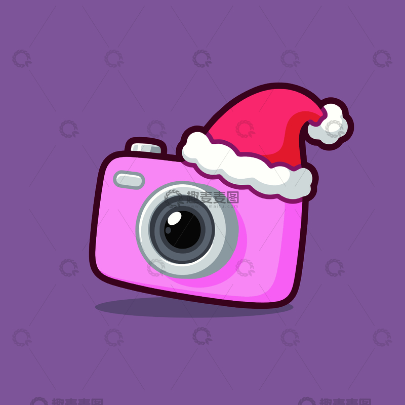 源文件下载【趣麦麦图】卡通圣诞相机设计素材