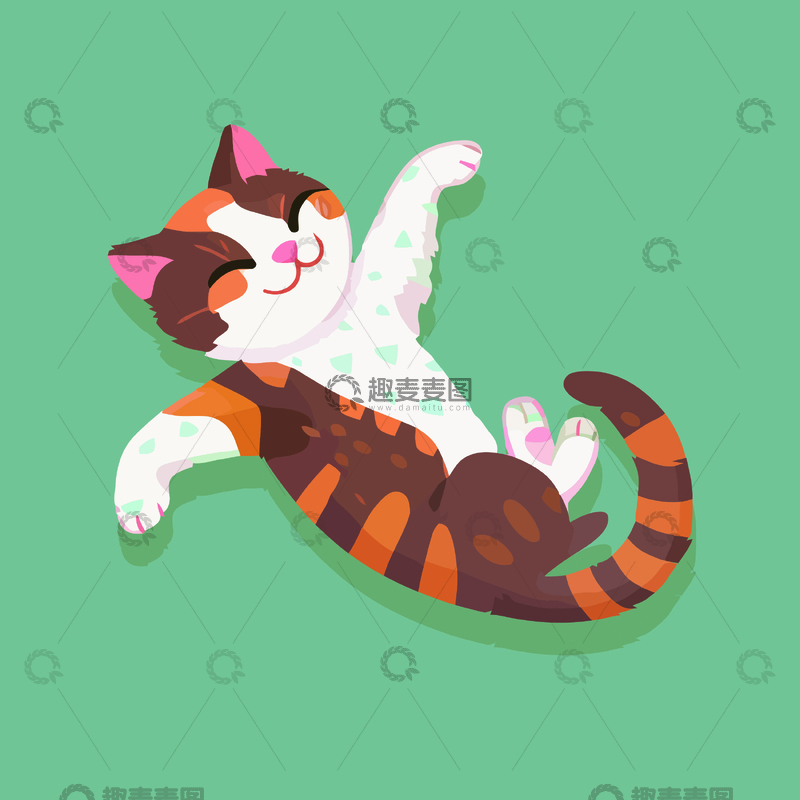 源文件下载【趣麦麦图】卡通可爱猫咪插画