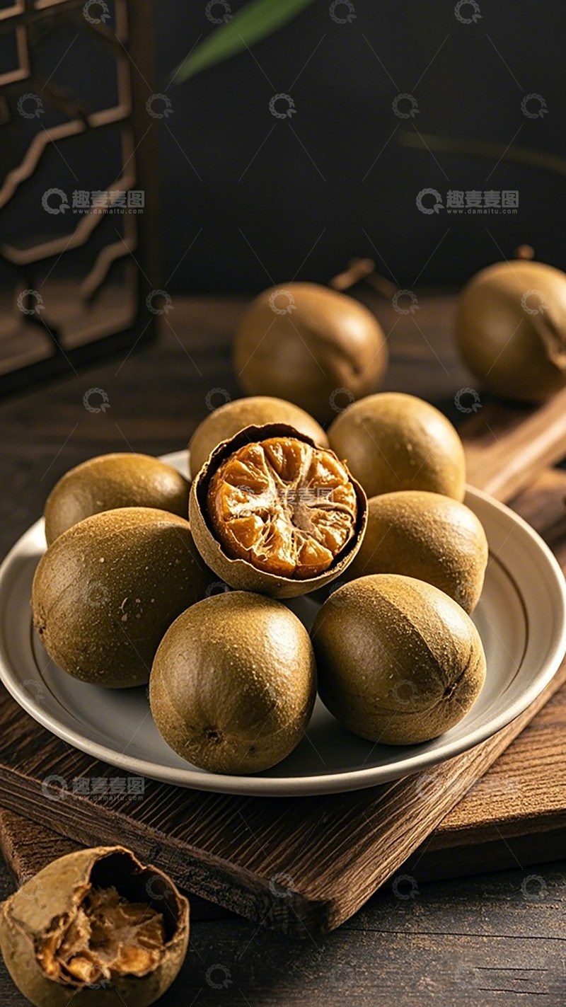 高清大图下载【趣麦麦图】古典风罗汉果静物摄影