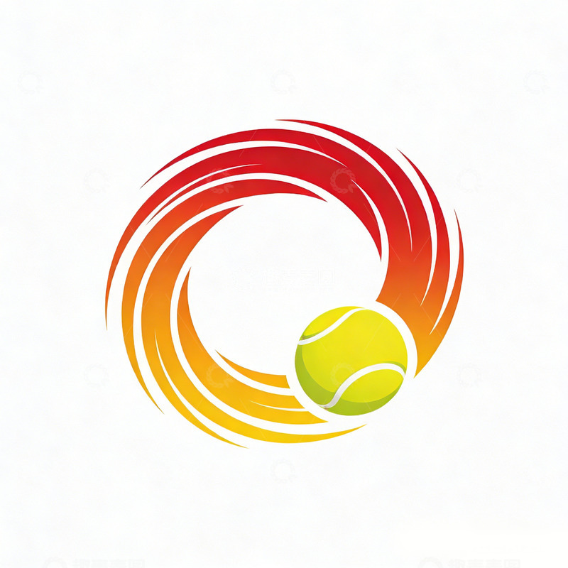 高清大图下载【趣麦麦图】动感网球标志设计