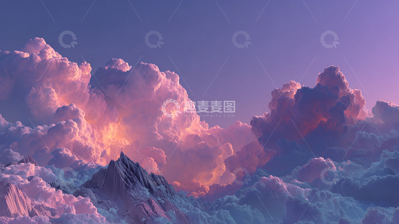 高清大图下载【趣麦麦图】彩色云彩奇妙景象