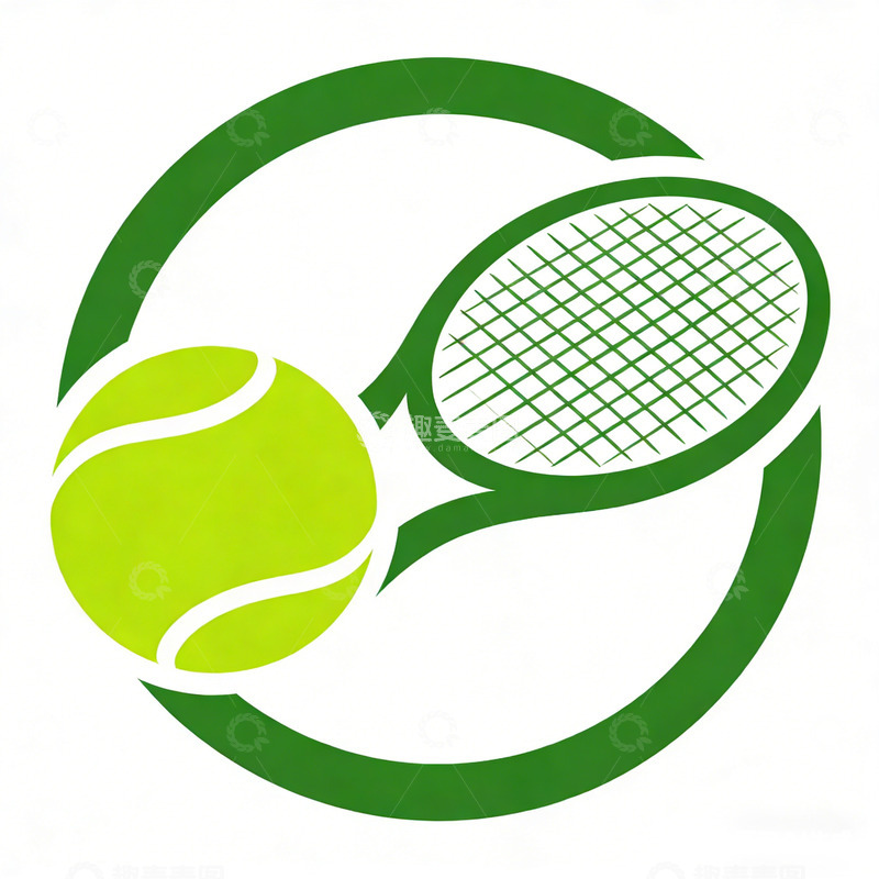 高清大图下载【趣麦麦图】网球标志设计图