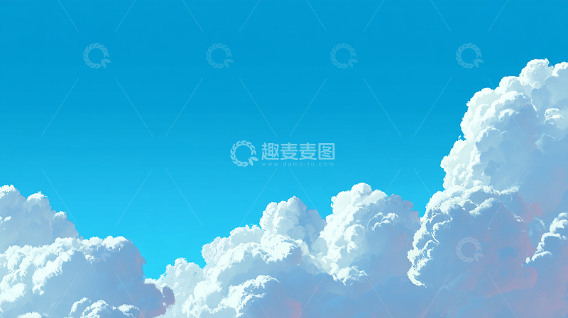 高清大图下载【趣麦麦图】蓝天白云的自然景观