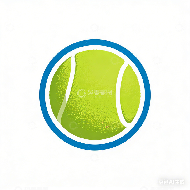 高清大图下载【趣麦麦图】网球标志简化设计素材