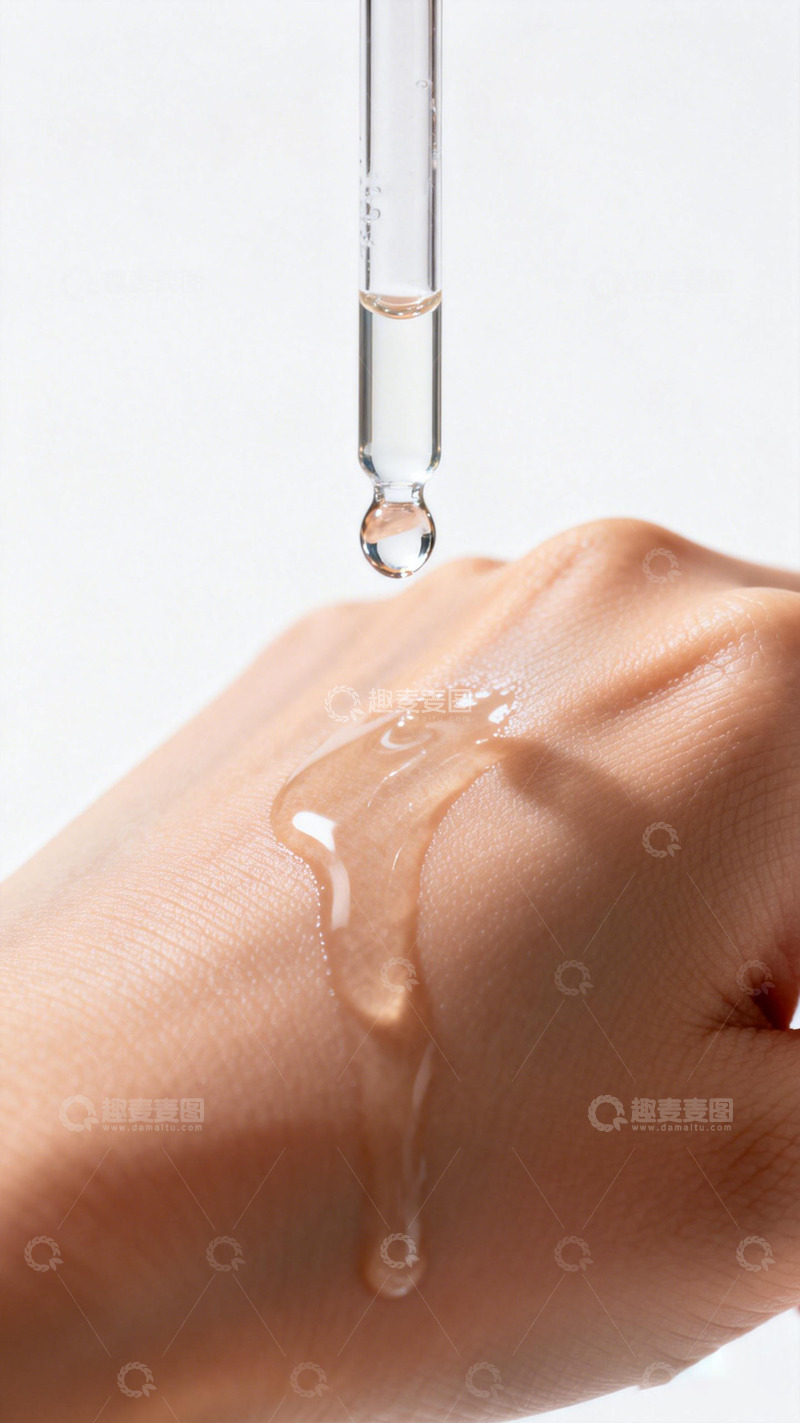 高清大图下载【趣麦麦图】护肤精华液滴落特写