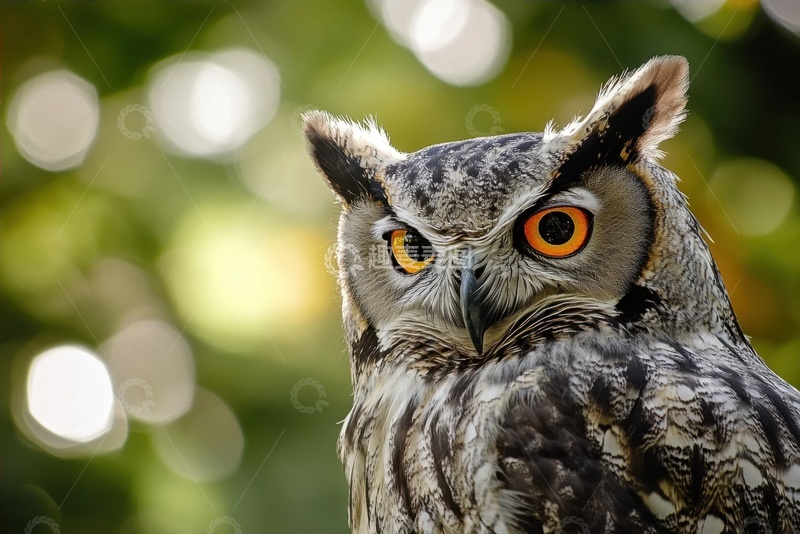高清大图下载【趣麦麦图】大眼睛的猫头鹰特写摄影