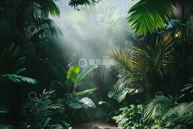 高清大图下载【趣麦麦图】热带雨林植物绿叶美景