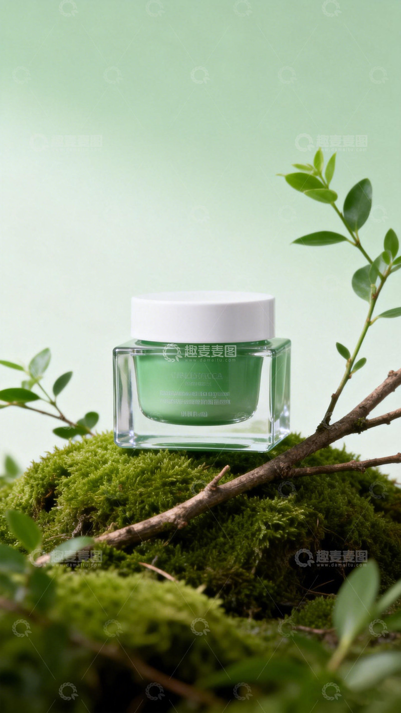 高清大图下载【趣麦麦图】自然风格护肤品展示图