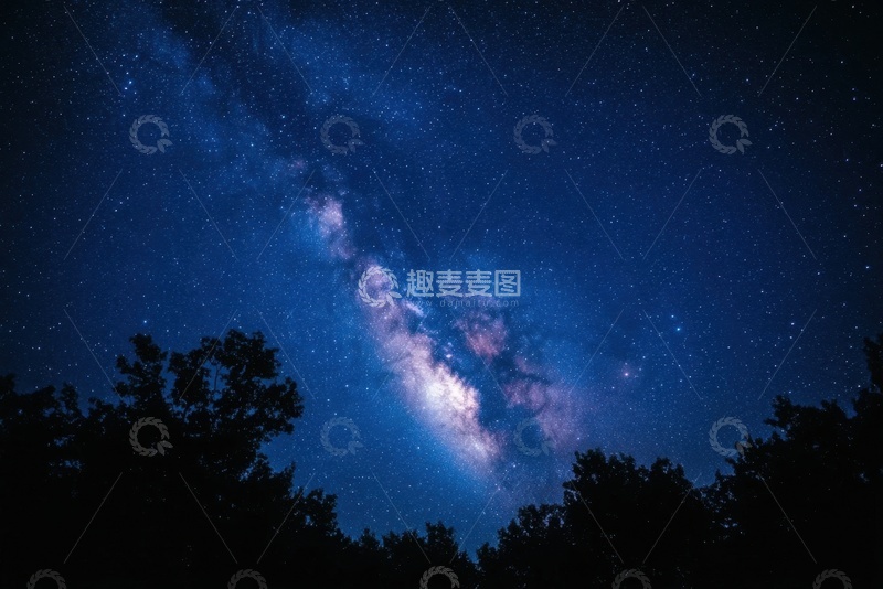 高清大图下载【趣麦麦图】夜空银河星空美景